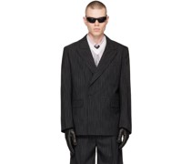 Black Pinstripe Blazer