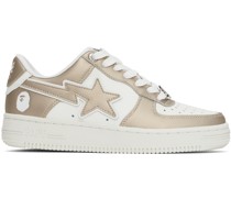 White & Gold STA #4 Sneakers