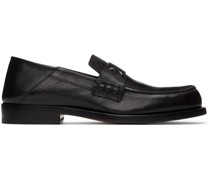 Black Grained Stitch Camden Loafers