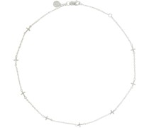 Silver Cross Choker