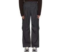 Gray Pleated Trousers