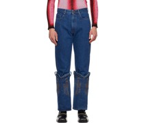 Navy Cowboy Cuff Jeans