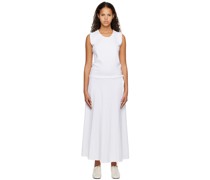 White Belted Midi Dress