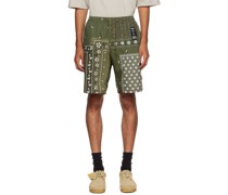 Green Print Shorts