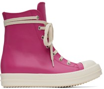 Pink Leather High Sneakers