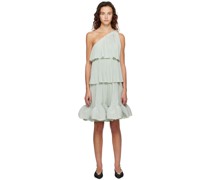 Green Asymmetric Minidress
