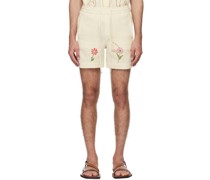 Off-White Cross-Stitch Shorts