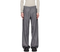 Gray Radial Tailored Trousers