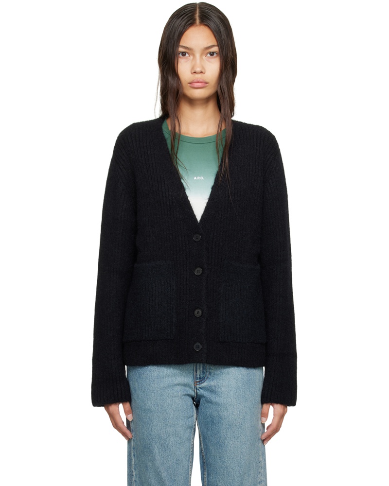 A.P.C. Damen Black Claudine Cardigan A.P.C. Damen Black Claudine Cardigan
