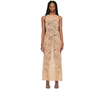 Beige Cutout Maxi Dress