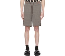 Brown Wool Shorts