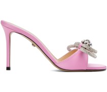 Pink Double Bow 95 Heeled Sandals