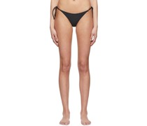Black Recycled Nylon Bikini Bottoms