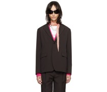 Brown Two-Button Blazer