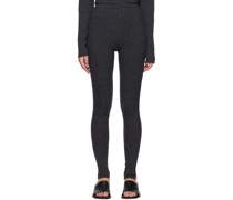 Gray High-Rise Leggings