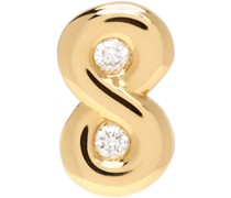 Gold Bubble Number 8 Single Earring