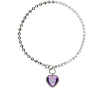 SSENSE Exclusive Silver & Purple Bunny Bff Necklace