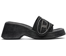 Black Sa-Oval D Pf W Heeled Sandals