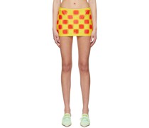 Yellow Polyester Miniskirt