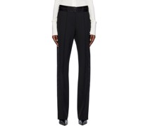 Black Seamed Bootcut Trousers