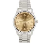 Silver & Gold Bee G-Timeless Watch