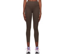 Brown Sprint Rigor Sport Leggings
