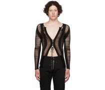 Black Viscose Cardigan
