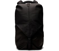 Black Small Coated Canvas Oril Backpack