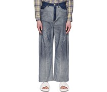 Navy Inverted Jeans
