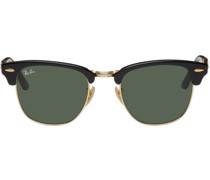 Black Clubmaster Folding Sunglasses