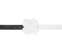 White and Black Graphic Belt