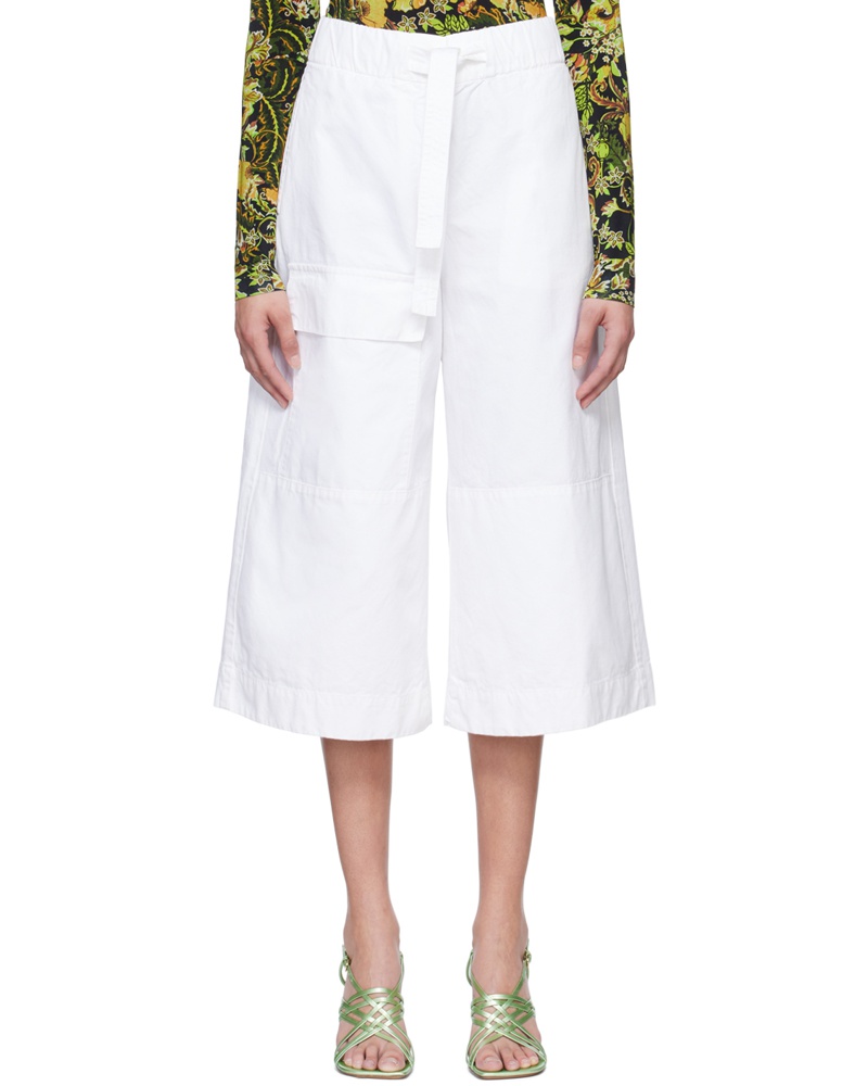 Dries van Noten Damen White Paint Shorts