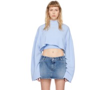 Blue Cropped Sweatshirt