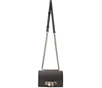 Black Studded Mini Jewelled Satchel Bag