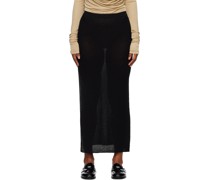 Black Emmeline Midi Skirt