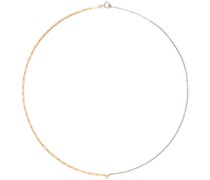 Gold & White Gold Solitaire Diamond Necklace