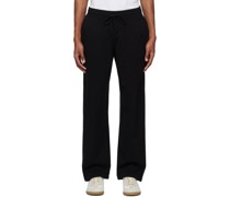 Black Midweight Relaxed Sweatpants