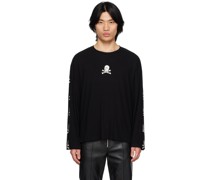 Black Embroidered Long Sleeve T-Shirt