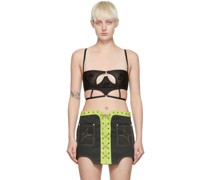 Black Polyester Bra
