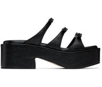 Black Ribbon Sandals