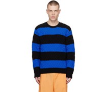 Black & Blue Striped Sweater