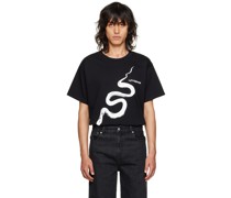 Black Serpent Streak Oversized Concert T-Shirt