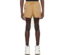 Beige Polyester Shorts
