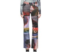 Multicolor Nebula Print Jeans