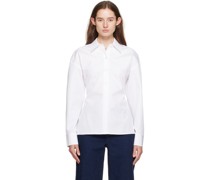 White Paneled Shirt