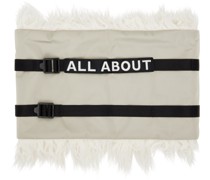 Gray Embroidered Neck Warmer