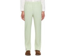 Green Tailored Pleats 1 Trousers