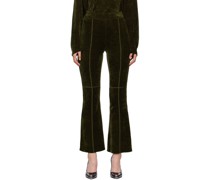 Khaki Flared Trousers