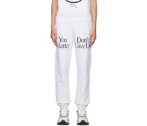 Gray 'Don't Give Up' Lounge Pants
