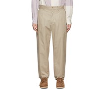 Beige Cotton Twill Andover Trousers